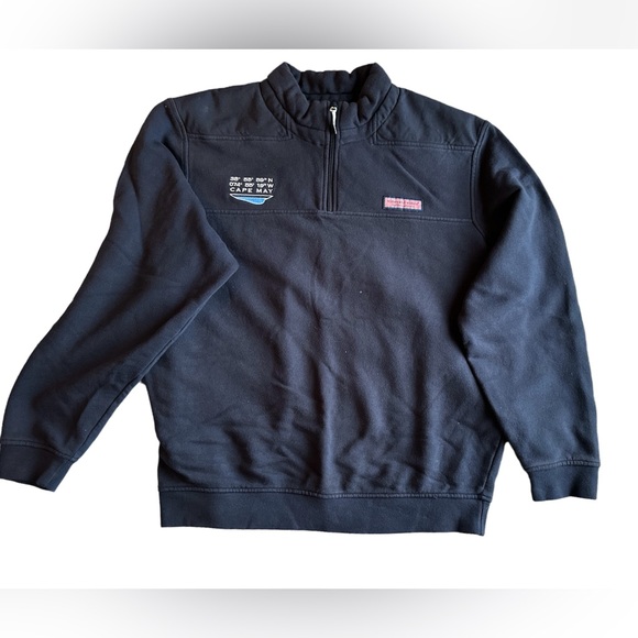 Vineyard Vines “Cape May” Cooridnates “38 55 59” “074 55 19” quarterzip - Picture 1 of 1
